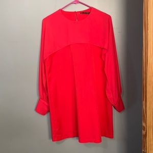 Pink dress with a cape , never worn